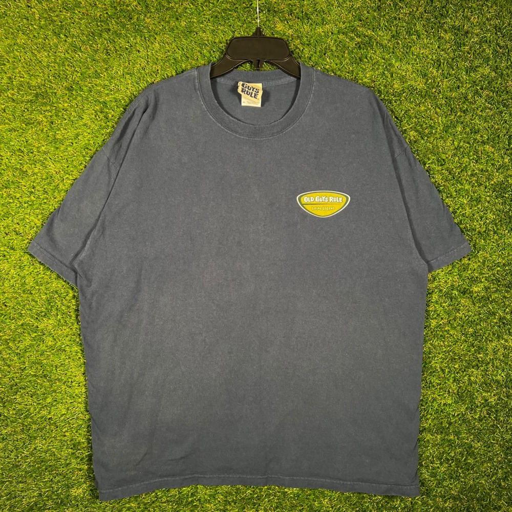 Old‎ Guys Rule Living Legend Mens XL Navy Blue Graphic T-Shirt Cotton